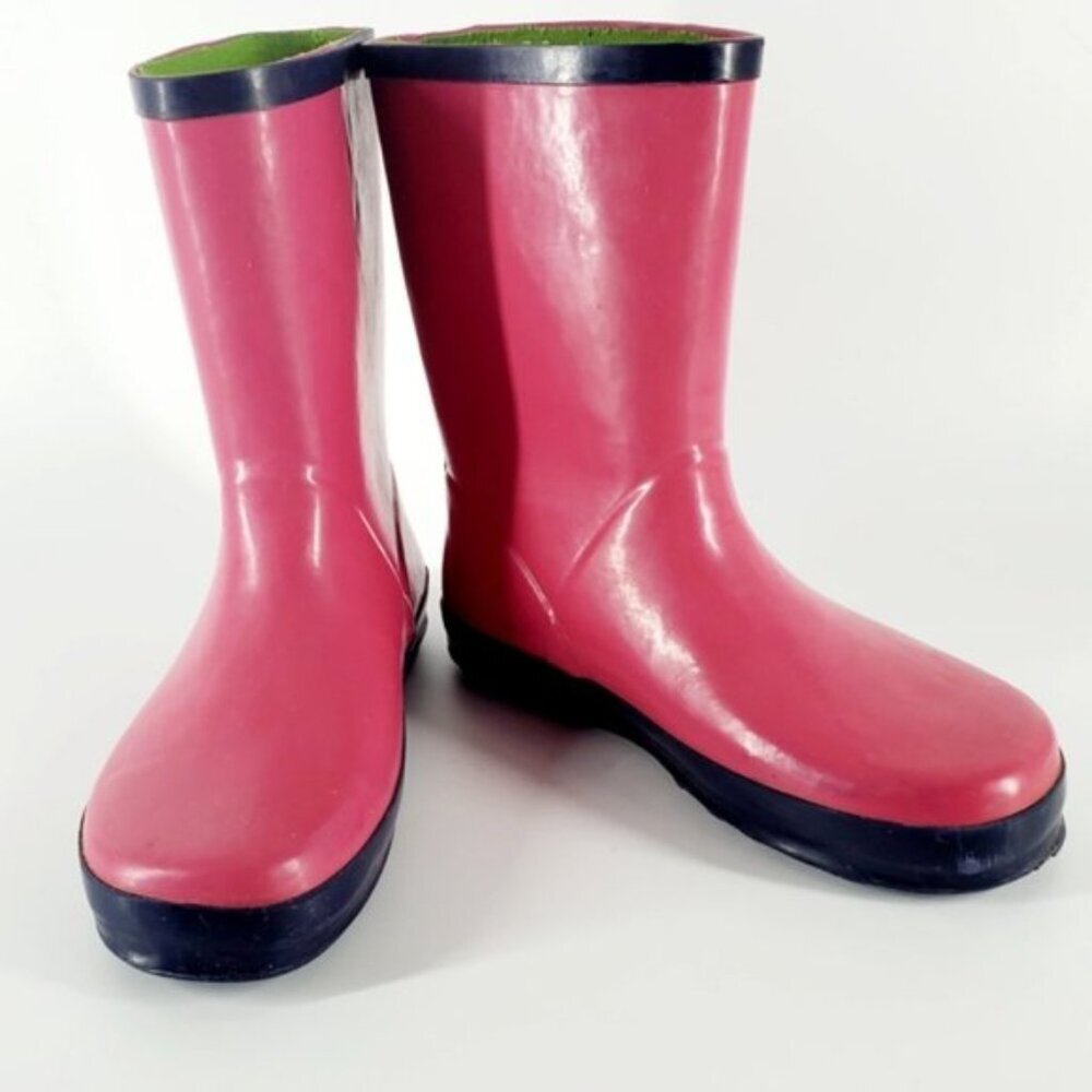 Hartstrings Little Girls Size 3 Pink & Blue Heart Accent Slip-on Water Boots